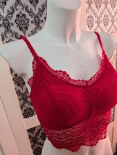 Tyzi Top Bralette Spitze rot - Größe S/M