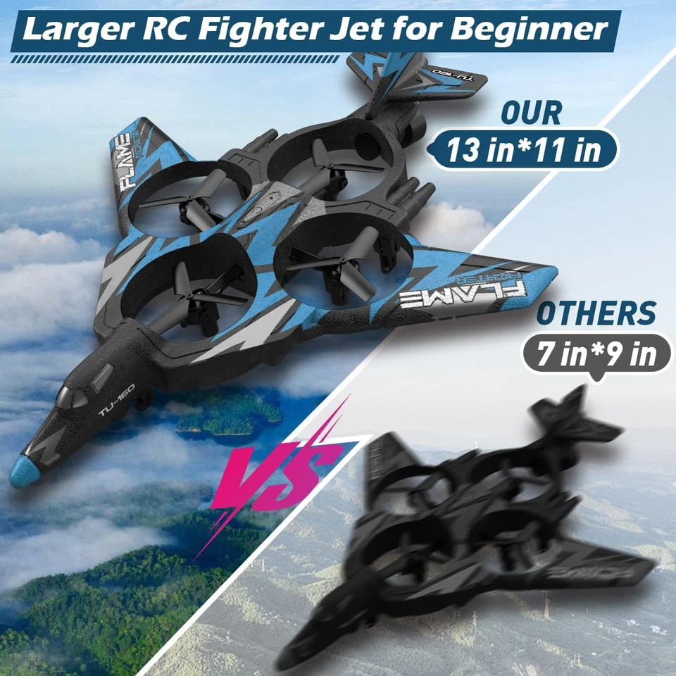 Remote Control Drone for Kids, Gesture RC Stealth Raptor Airplane, Quadcopter Fi - Image 4 of 4