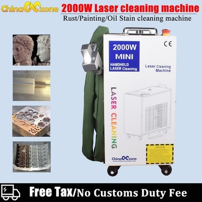 2000W Handheld Fiber Laser Cleaning Machine Rust Oil Paint Removal Car Parts