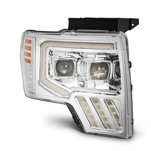 Fit 2009-2014 Ford F150 MKII LUXX-Series LED Projector Chrome Headlights - Picture 8 of 10