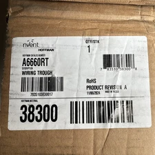 Nvent Hoffman A6660RT Gray Slip-On Removable Cover Wiring Trough  6" x 6" x 60"