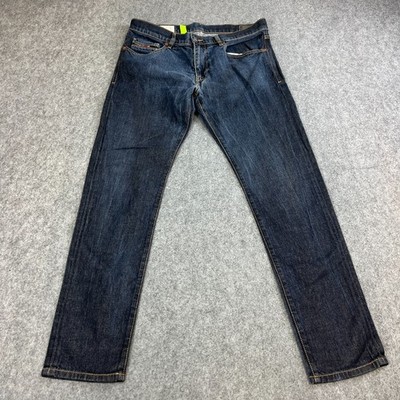 Diesel Herren Jeans Slim Tapered 34 32 Dark Wash Blau Stretch D-Strukt
