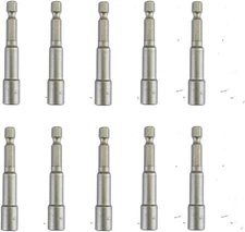 10 PCS 1/4" Hex Shank Magnetic Power Nut Driver Bit Sets, 1/4 Inch Quick Change