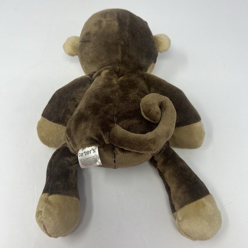 Carters Baby Monkey Rattle Plush Soft Stuffed Animal Lovey Toy - Picture 11 of 12