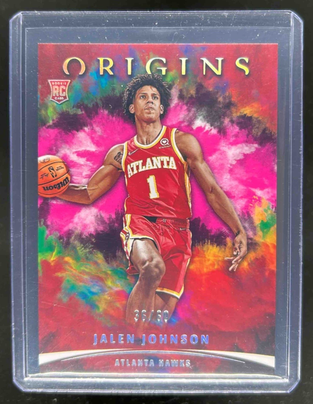 2021-22 Origins Jalen Johnson RC Pink Rookie #36/60 Hawks