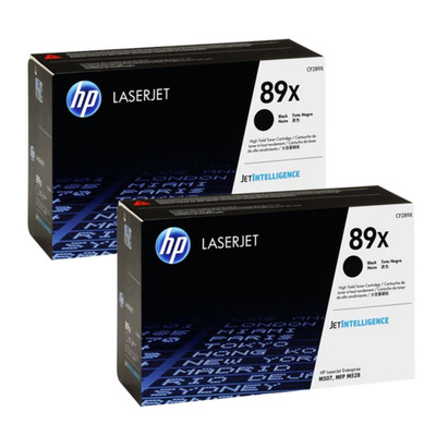 HP 89X Lot of 2 Black High Yield Toner Cartridge ( CF 289X) Sealed Box  