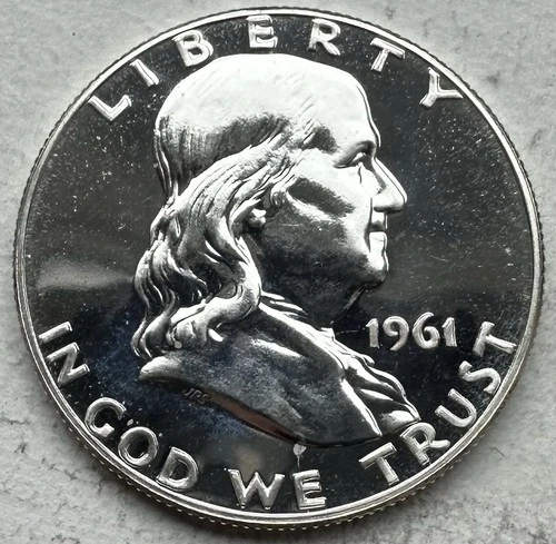 1961 Proof Franklin Half Dollar 90% Silver-INV#8817