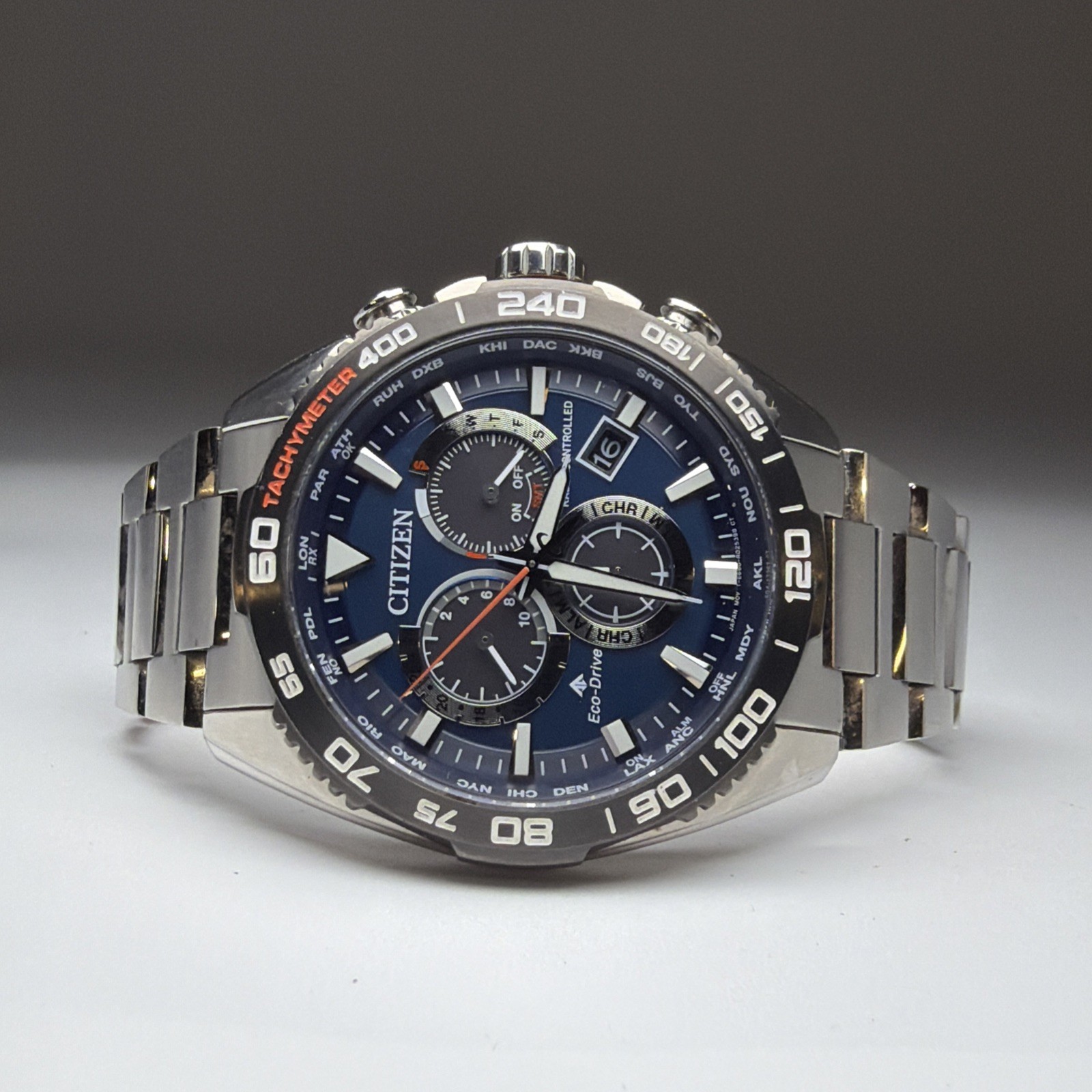 Citizen Land Perpetual Calendar Eco-Drive Men’s Stainless 45mm Watch CB5034-58L