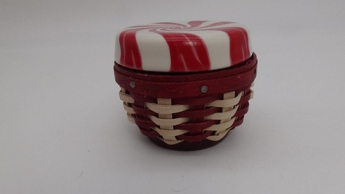 Longaberger Miniature Sweets Peppermint Basket Collectors Club 2012 RARE - Picture 5 of 10