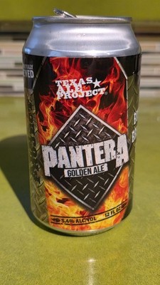 PANTERA TEXAS ALE PROJECT GOLDEN ALE EMPTY BEER CAN     DIMEBAG GETCHA PULL