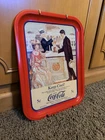 Vintage Coca Cola Tin Tray Keep Cool Uncle Sam 1908 Americana Ad Red Rim Sign
