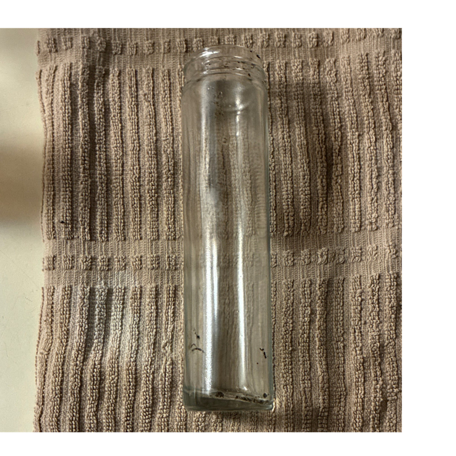 Clear 1 oz Glass Vial Bottle with Screw Top, Embossed Bottom