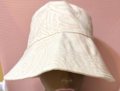Helen Kaminski Women's Ivory Bucket Hat One Size Cotton Flowery Print