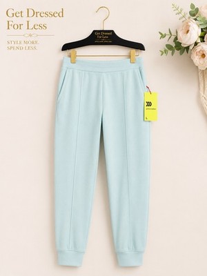All In Motion Womens Joggers Large Light Aqua Blue Athleisure Sweatpants NWT