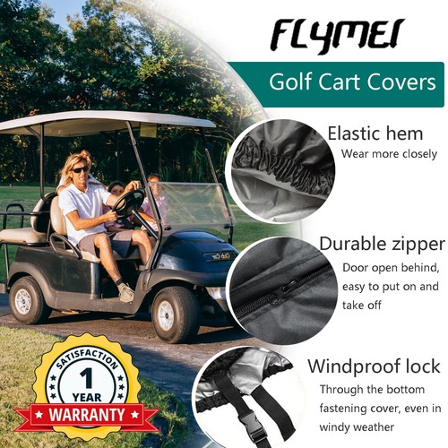 2 Sozius Golfwagen Abdeckungen, Wasserdicht Outdoor Golfwagen Abdeckung für EZ GO Cl... - Bild 5 von 8