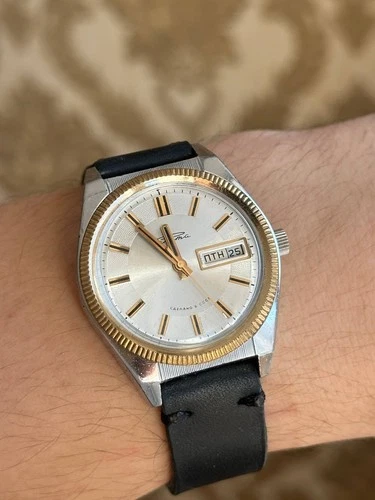 Vintage Rare Men's Watch Raketa 2628H Rolex Made in USSR Soviet Union Gold Dial