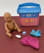 Zapf Creation ❤ Baby Born ❤ Mini World / Miniworld 11cm Doll & Change Table Set