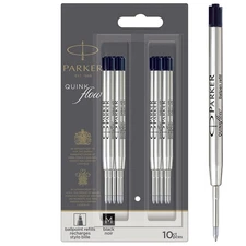 Parker Quinkflow Ballpoint Pen Refill Black Ink 10/Pack (2119153)