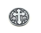 With God All Things Are Possible Mark 10:27 Pocket Token 1.2" (30mm) Silver Tone
