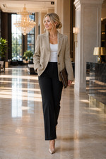 Vintage 1990s Talbots Petites pure camel hair blazer in a timeless camel beige