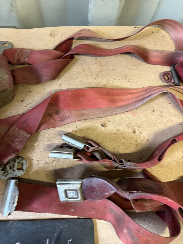 1981 82 83 84 1987 C10 K10 K5 Chevrolet GMC cinturones de seguridad muy ásperos conjunto de cinturones de seguridad O Foto 4 de 4