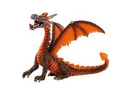 Bullyland 75595 - Spielfigur, Drache Sitzend Orange, Ca. 11 Cm