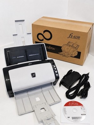(2200 SOLD)Full Package in Box Fujitsu fi-6130 Scanner (AC Adapter+USB+Setup CD)