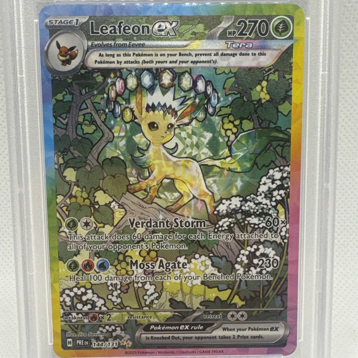 リーフィオン ex SPECIAL ART RARE PSA 10 Leafeon ex 144/131 Sv: Prismatic Evolutions Holo for sale