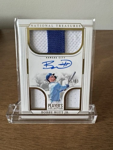 Panini National Treasures Bobby Witt Jr. Auto Patch /99 PC-BWJ Kansas City