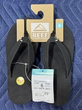 Reef Size 6 Women's Cushion Breeze Flip Flop Sandals Black - NEW  SHIPS FREE 