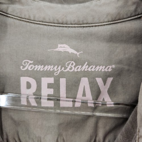 Tommy Bahama Relax Printed Short Sleeve Polo Shirt Mens Size Medium Olive Floral - Picture 5 of 9