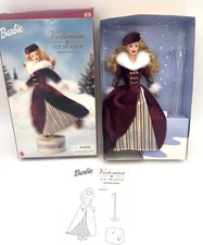 Special Edition 2000 Barbie Victorian Ice Skater Doll In Elegant Winter Ensemble