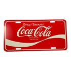 Vintage Coca-Cola Acrylic Bilingual License Plate Topper Canadian Ad Sign 6”x12”