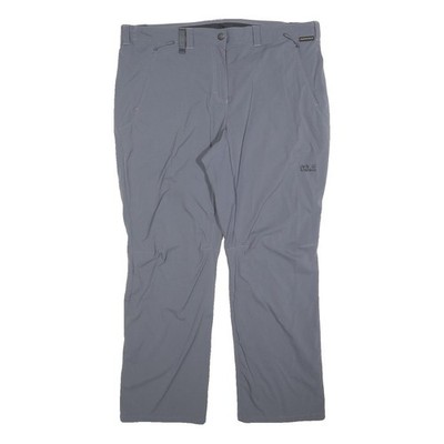 JACK WOLFSKIN Womens Regular Grey Trousers W40 L30 Zip Outdoor Activewear