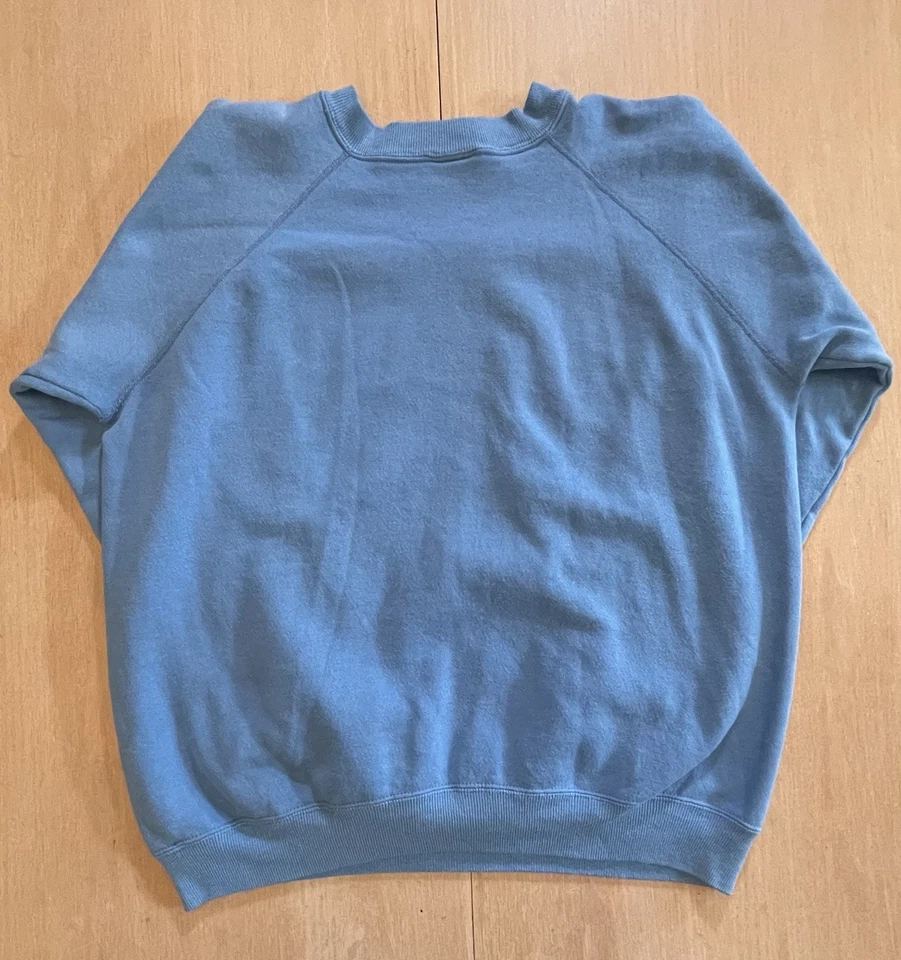 Moletom vintage Hanes gola redonda década de 1990 manga raglan em branco - Imagem 2 de 4