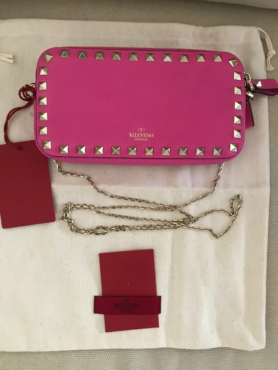 VALENTINO GARAVANI: Rockstud bag in leather - Pink