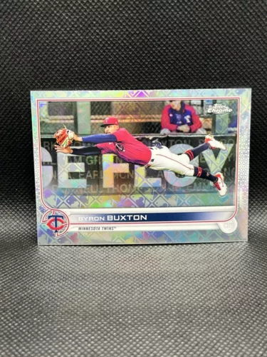 2022 Topps Chrome LOGOFRACTOR Byron Buxton #81 Minnesota Twins MLB Mega Baseball