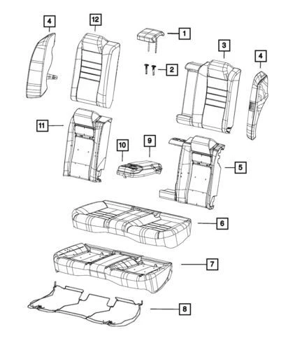 Refuerzo de cojín de asiento trasero izquierdo para Chrysler 300 2015-2016 (N/P 5PT271L2AA)