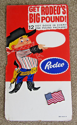 Rodeo meats advertising poster 1981