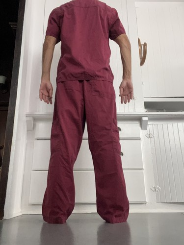 Dickies Scrubs Set Medical Uniform No Size PRBLY Large See Photos Red Good Shape - Picture 9 of 11
