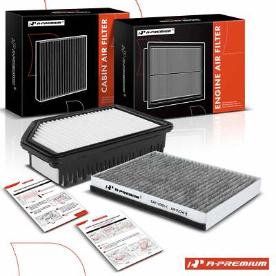 A-Premium Engine & Activated Carbon Cabin Air Filter for Kia Soul 2014-2019 1.6L