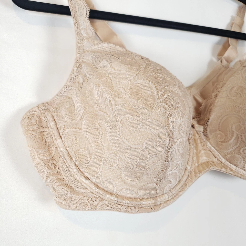Playtex Bra 42C 4514 Love My Curves Lift Lace Underwire Beige Black Lot of 3 - Image 3 of 4