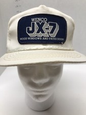 Vtg 90s JX-7 Wenco Patch Wood Windows And Patio Doors snapback baseball hat cap