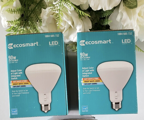 **4 Pack Value** EcoSmart 90-Watt BR30 Dimmable LED Light Bulbs - Picture 2 of 4