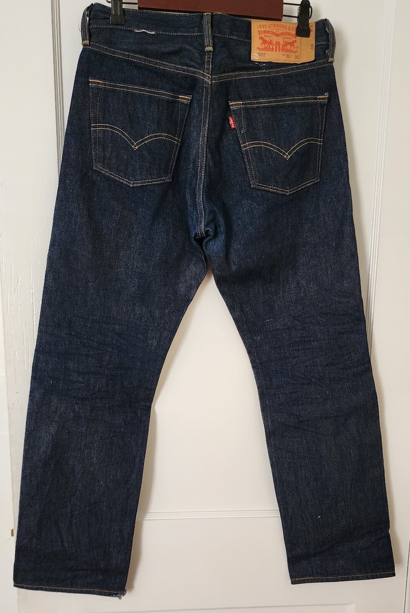 Vintage Style LEVI'S 501 Dark Indigo Red Tab Jeans Size Vintage Style LEVI'S 501 Dark Indigo Red Tab Jeans Size