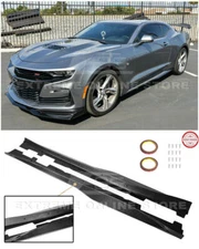 EOS Carbon Fiber CF ZL1 Style Side Skirts Panel Extension For Camaro SS 16-UP