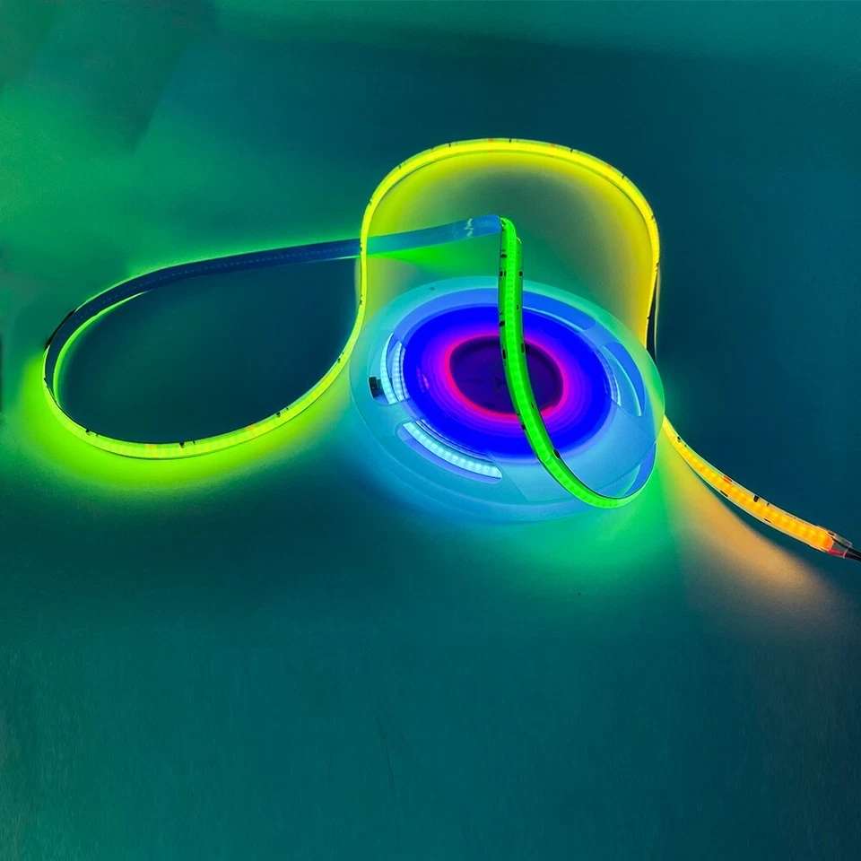 DC12V/24V RGB Smart Addressable IC COB LED Strip Light High Density Chips 5Meter - Image 3 of 4