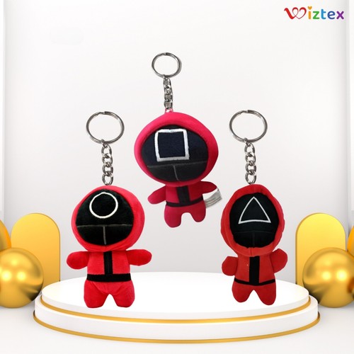 Wiztex Squid Game Schlüsselanhänger 3er Set Anhänger Plüsch für Kinder und Fans❤ - Bild 7 von 9