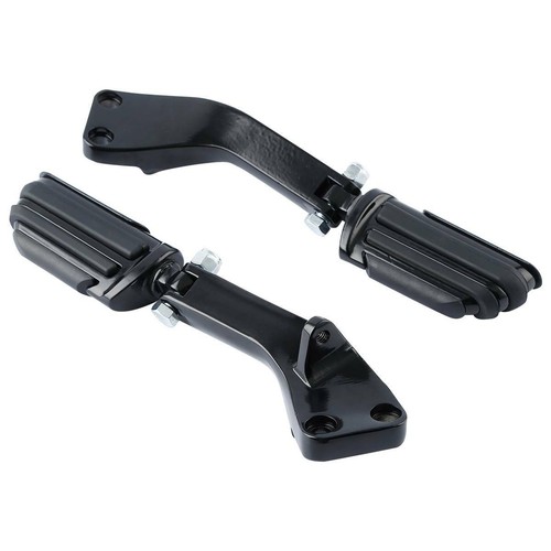 Black Passenger Footpeg Rest w/Mount Bracket Fit For Harley Dyna Fat Bob 08-2017 - Picture 3 of 12