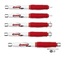 Rancho RS5000X Shocks + Steering Stabilizer For 2007-18 Jeep Wrangler JK No Lift